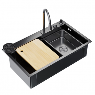 Мойка кухонная Mixline Pro (552104) 75х46, черный графит 6
