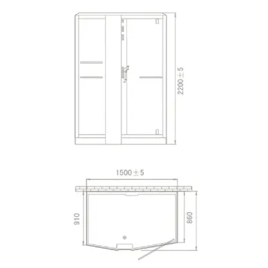 Душевая кабина Orans Diamond (SR-89102LS White) (150х100L) с турецкой баней 11