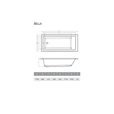 Акриловая ванна Relisan Bella (Гл000026031) 170х80 6