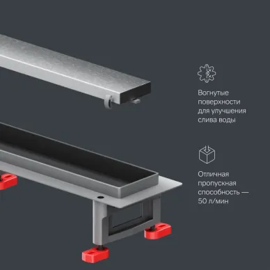 Душевой лоток Am.Pm MasterFlow (W01SC-U11-080-04SB) (800мм) универсальный затвор Tile 5