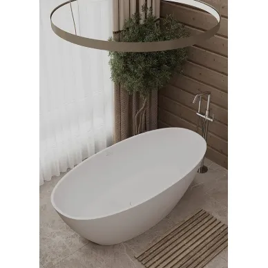 Ванна из искусственного камня Allen Brau Krion Oval 2.35003.21 170x80, белая матовая 7