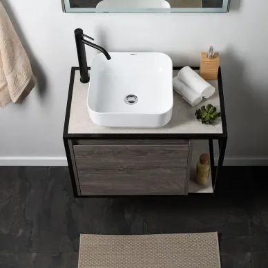 Тумба для ванной Aquanet Nova Lite Loft 261654 левая, 75 см, дуб рошелье 8