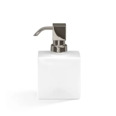 Decor Walther DW 6260 Дозатор для мыла, настольный, фарфор, цвет: белый / никель сатинированный 0842134 0