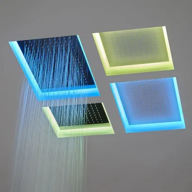 Antonio Lupi Душевая система Meteo XXL 100x75x11 см, с подсветкой LED, цвет: полированная сталь METEOXXL_BAL 6