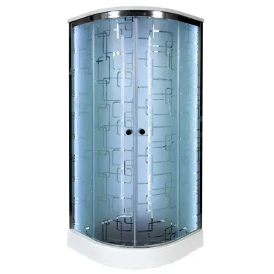Душевая кабина DTO EM EM1510LED 100x100x220 см, с электрикой и LED подсветкой 0
