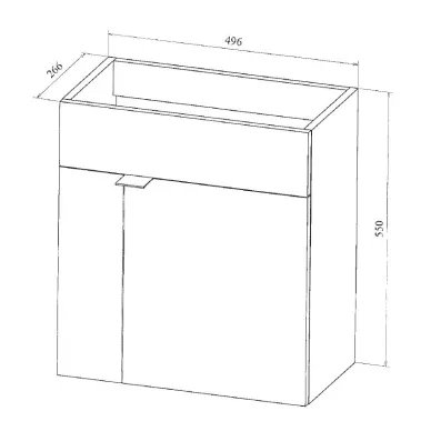 Тумба для ванной Sanflor Латто 50 дуб винченца 1