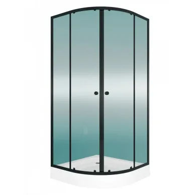 Душевой уголок Teymi Lina T00504 90x90, с поддоном, чёрный/стекло прозрачное 7