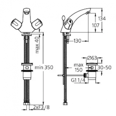 Смеситель для раковины Ideal Standard Euroflow (B1890AA) 1
