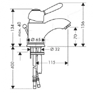 Смеситель для раковины Hansgrohe Axor Carlton (17010000) 1