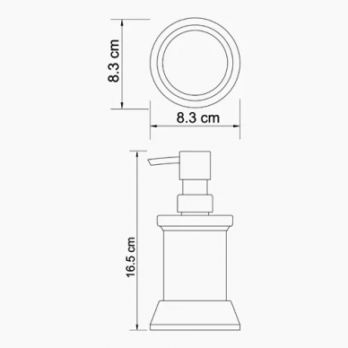Дозатор для жидкого мыла Wasserkraft Donau K-2400 (K-2499) 2