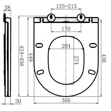 Крышка-сиденье Am.Pm Inspire Slim (C507853WH) микролифт 1