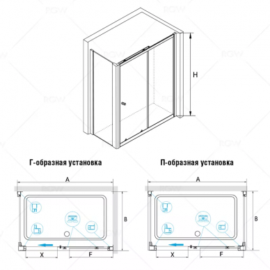 Душевой уголок RGW Classic CL-45 (140x80) 1