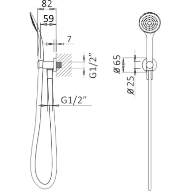 Душевой гарнитур Cezares Leaf (CZR-B-KD-01) 1