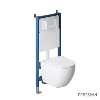 Инсталляция для подвесного унитаза Grossman 900.K31.01.000+клавиша 700.K31.03.000.000+унитаз GR-4411S 12