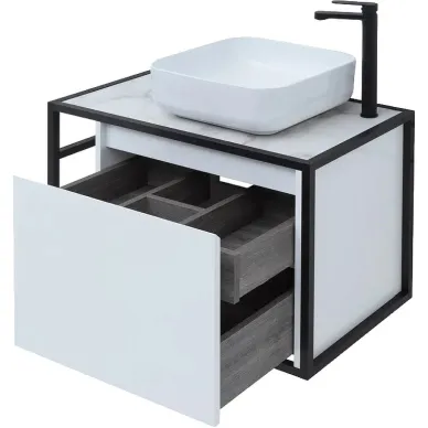 Тумба для ванной Aquanet Nova Lite Loft 261649 правая, 75 см, белый глянец 8