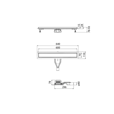 Душевой лоток IDDIS Perfex 975B6SB00DZ 60 см, хром 6