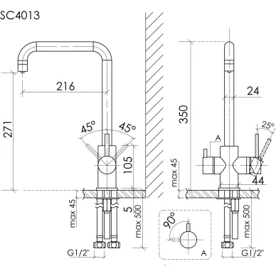 Смеситель для кухни Sancos Vela SC4013BG с функцией подключения фильтра, золото браш 4