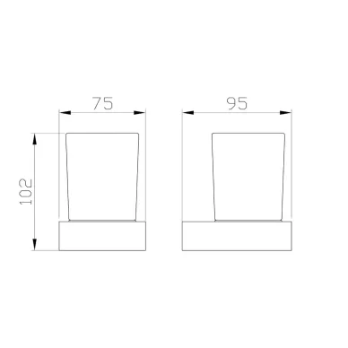 Стакан Wonzon & Woghand Lotte WW-8321 хром 1