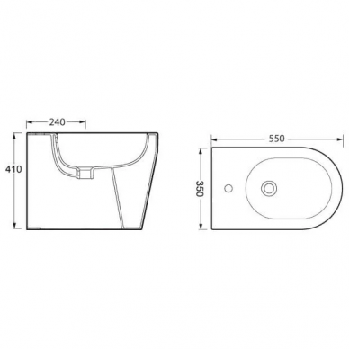 Биде напольное BelBagno Genius (BB541B) 1
