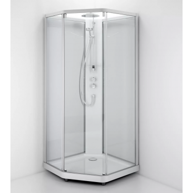 Душевая кабина Ido Showerama 10-5 Comfort (100х100) (профиль серебристый, прозрачное стекло) 7