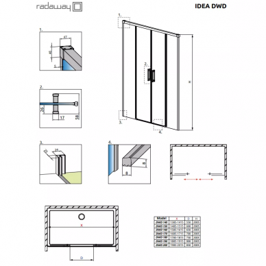 Душевая дверь Radaway Idea (387126-01-01) (160 см) 4