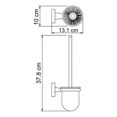 Ершик для унитаза Wasserkraft Lippe К-6500 (K-6527) настенный 2