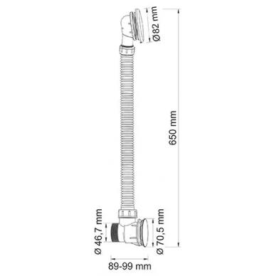 Слив-перелив для ванны Wasserkraft Abens 2000 (A159) черный матовый 1