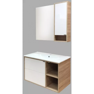 Тумба для ванной Comforty Гамбург-90 (91x56x46 см), дуб сонома 7