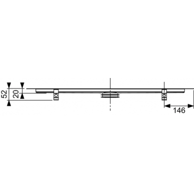 Душевой лоток TECE TECEdrainline (651500) (150 см) под укладку натурального камня 5