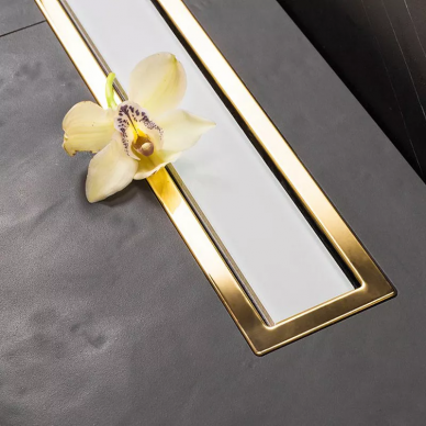 Душевой лоток Pestan Confluo Premium White Glass Line 950 Gold (13100126) 6
