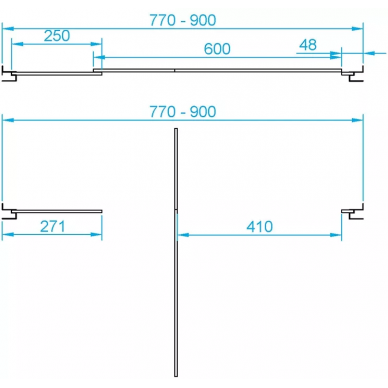 Душевая дверь RGW Passage PA-02 (41080208-11) 80х185 см, профиль хром/стекло прозрачное 1