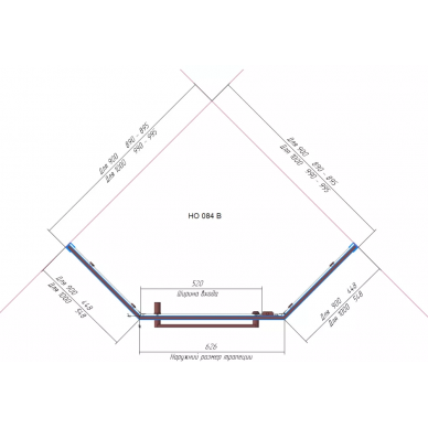 Душевой уголок RGW Hotel HO-084W (90x90) профиль белый/стекло прозрачное 1