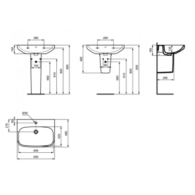 Раковина Ideal Standard I.Life A (T470401) (65 см) 10
