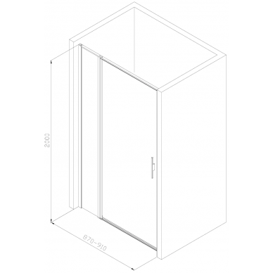 Душевая дверь Allen Brau Priority 90 (3.31026.BA) алюминий браш 9