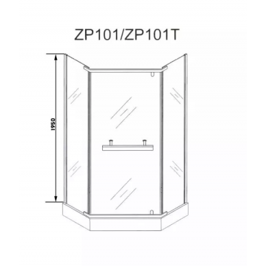 Душевой уголок Cerutti SPA Chika (CHIKA ZP101B) (100х100) без поддона 8