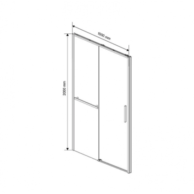 Душевая дверь Vincea Slim Soft (VDS-1SS100CL) 100x200 см, профиль хром/стекло прозрачное 8