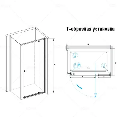 Душевой уголок RGW Passage PA-32 NEW (PA-02 NEW + Z-050-1) (90x90) профиль хром/ стекло прозрачное 1