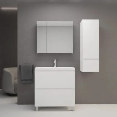 Тумба для ванной Style Line Манхэттен ЛС-00002371 80см, напольная, белая матовая 6