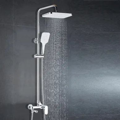 Душевая система Azario Arizona Square AZ-20S с изливом, хром 5