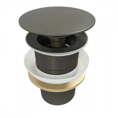 Сливной набор для раковины Teymi Solli T140206 без перелива, click-clack, графит матовый 7