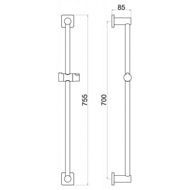 Душевая штанга BelBagno Carin (CAR-SA-CRM) 1