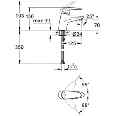 Смеситель для раковины Grohe Eurodisc (32469001) 1
