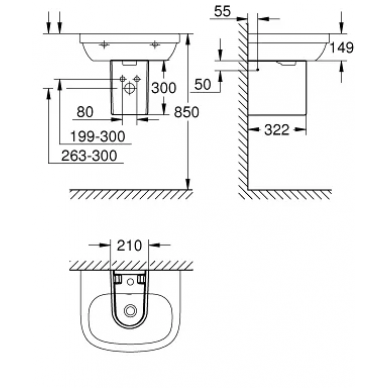 Полупьедестал Grohe Euro Ceramic (39201000) 1