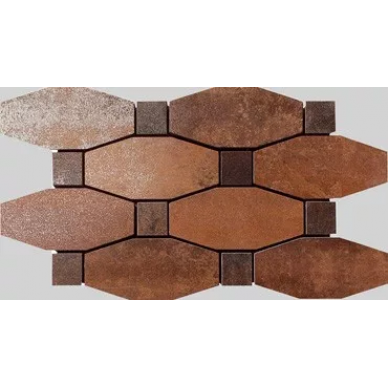 Metal Copper Lappato Mosaico Blend 13.8x25.75 0
