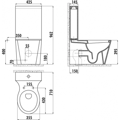 Бачок Creavit Amorf (AF410.00000) 2