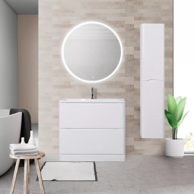 Тумба для ванной Belbagno Acqua (ACQUA-1000-2C-PIA-BL) (100 см) напольная, Bianco Lucido 7