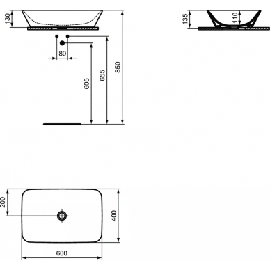 Раковина Ideal Standard Connect Air (E034801) (60 см) 5
