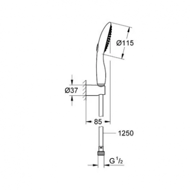 Душевой гарнитур Grohe Power and Soul 115 (27839000) 1
