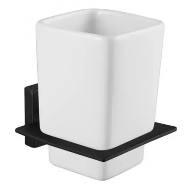Стакан Rainbowl Cube (2784-7BP) керамика белая/чёрный матовый 0