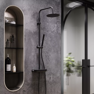 Душевая система Damixa Scandinavian Pure (936750300) термостатическая, чёрная матовая 5